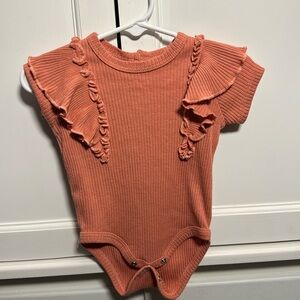 Pink ruffle top. 3/6 Months. Rachel Zoe.